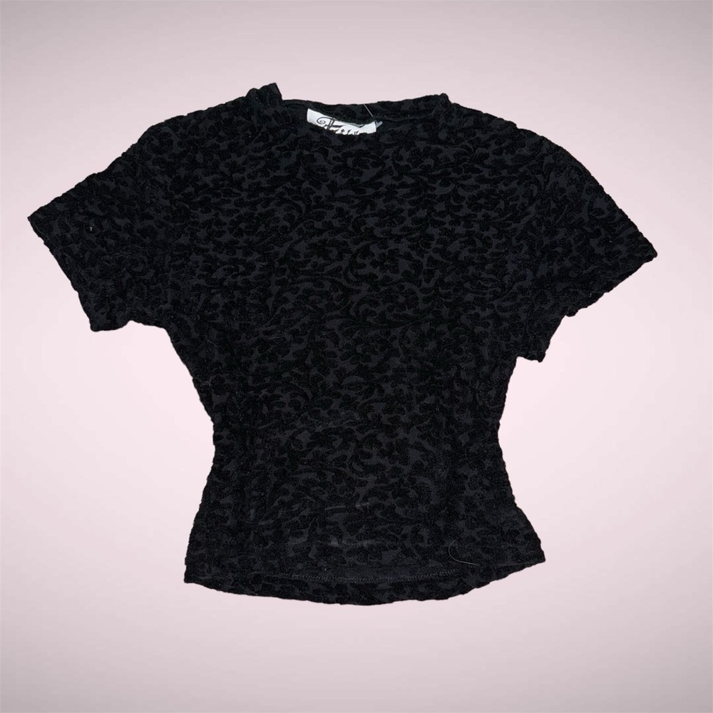 Faith Couture Black Crop Tee